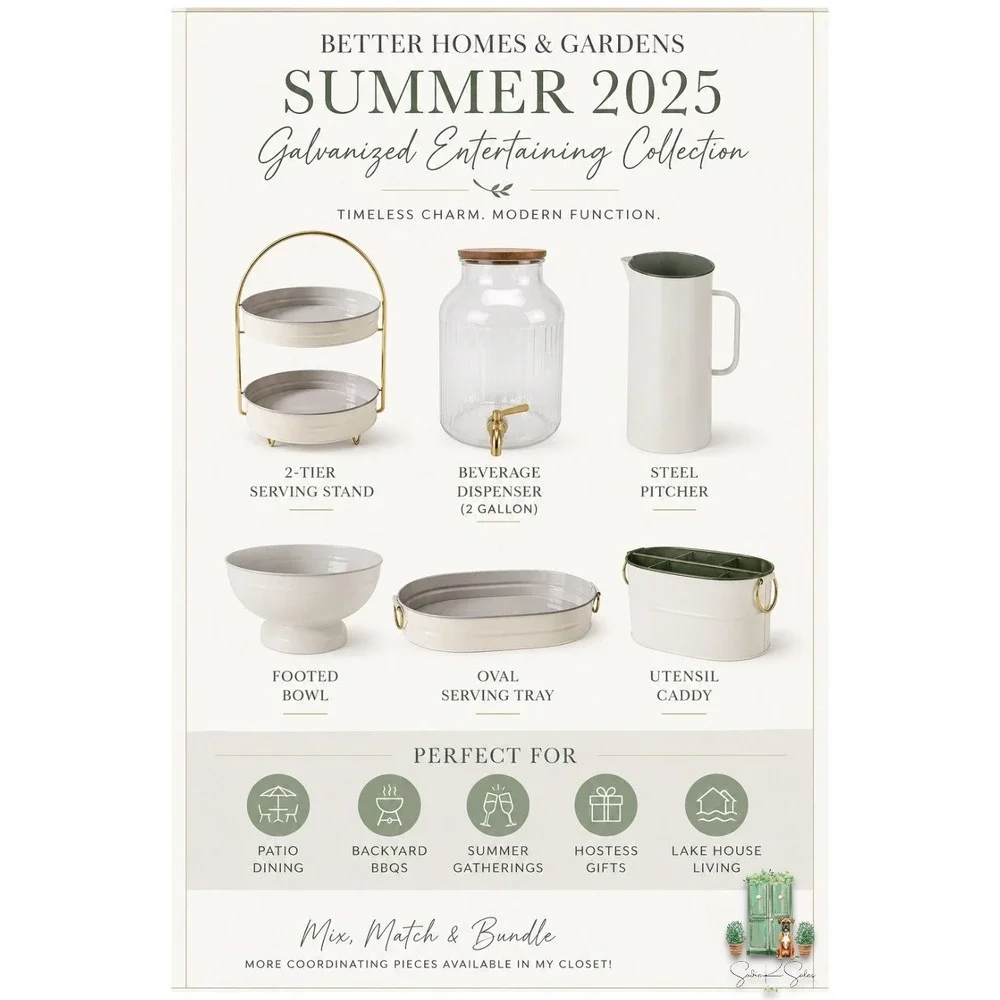 Better Homes & Gardens 2-Tone Galvanized Oval Tray‎